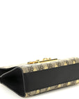 GG Supreme Monogram Bees Small Padlock Shoulder Bag Black