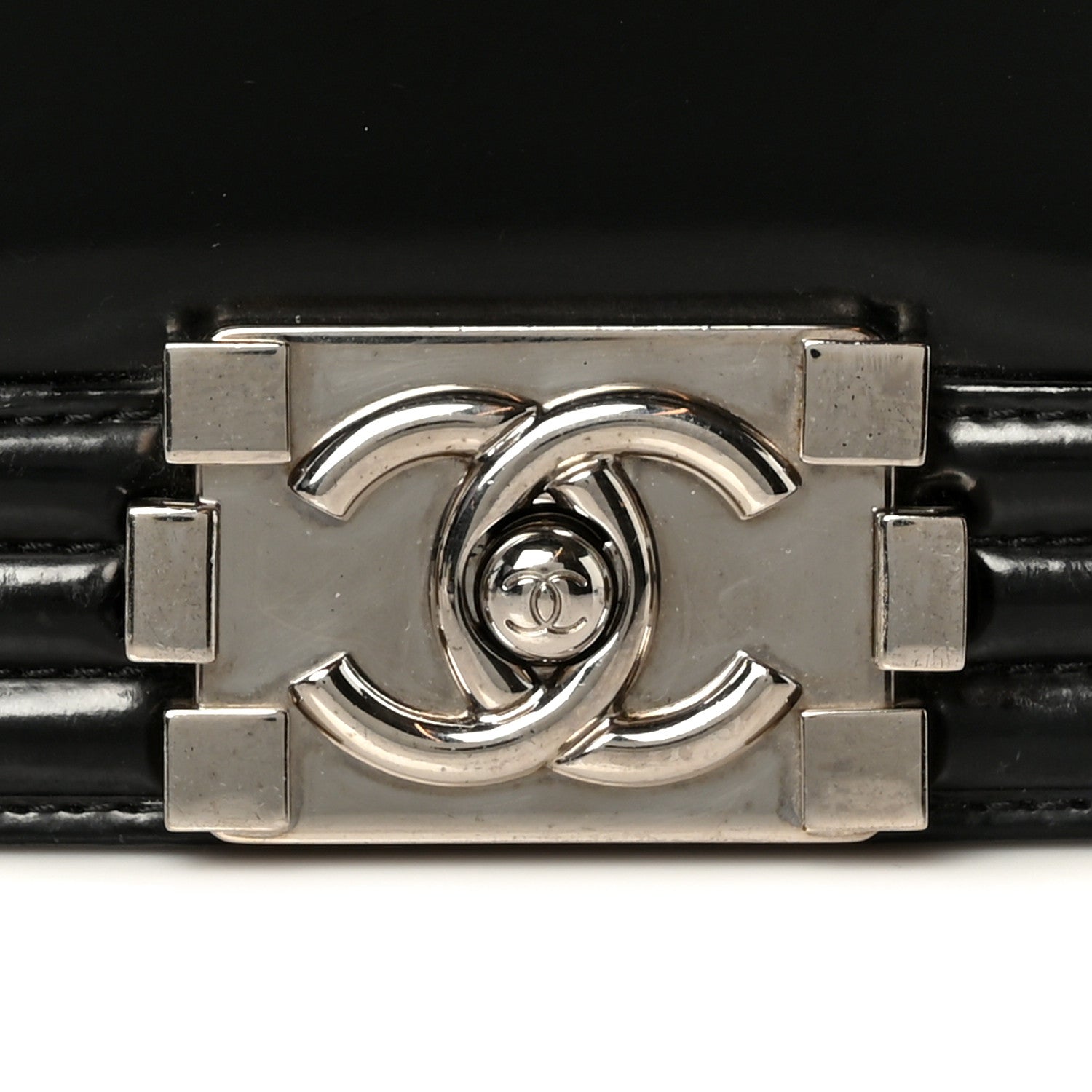 Patent Medium Boy Reverso Flap Black