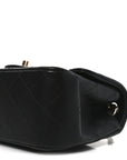 Lambskin Quilted Mini Square Flap Black