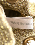 Metallic Woven Bon Bon Bag Champagne