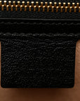 GG Supreme Monogram Calfskin Small Padlock Messenger Shoulder Bag Beige Black Cuir