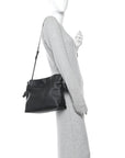 Nappa Medium Flamenco Knot Bag Black
