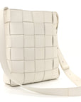 Lambskin Maxi Intrecciato Cassette Messenger Chalk