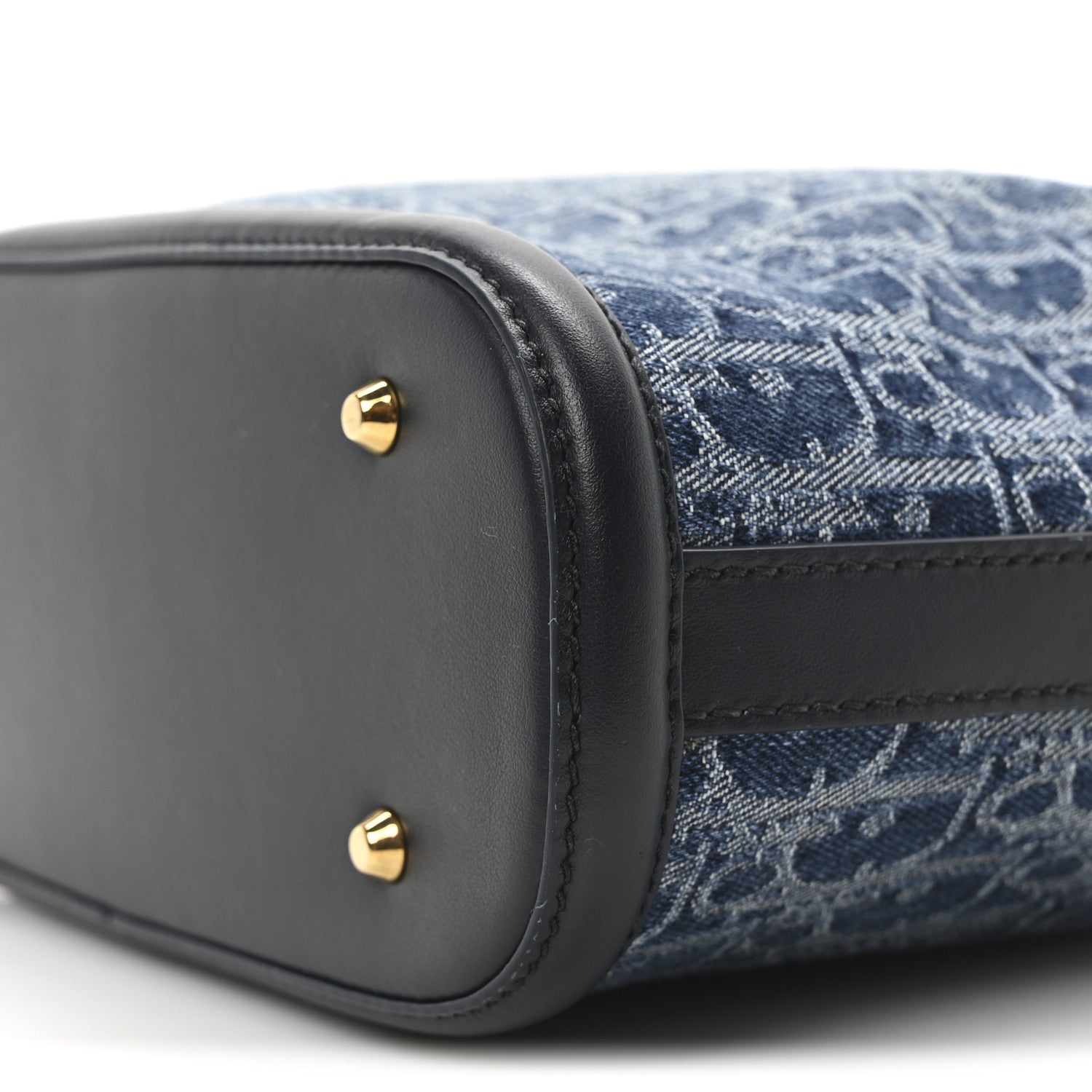 Denim Jacquard Oblique C'est D1OR Bucket Bag Blue