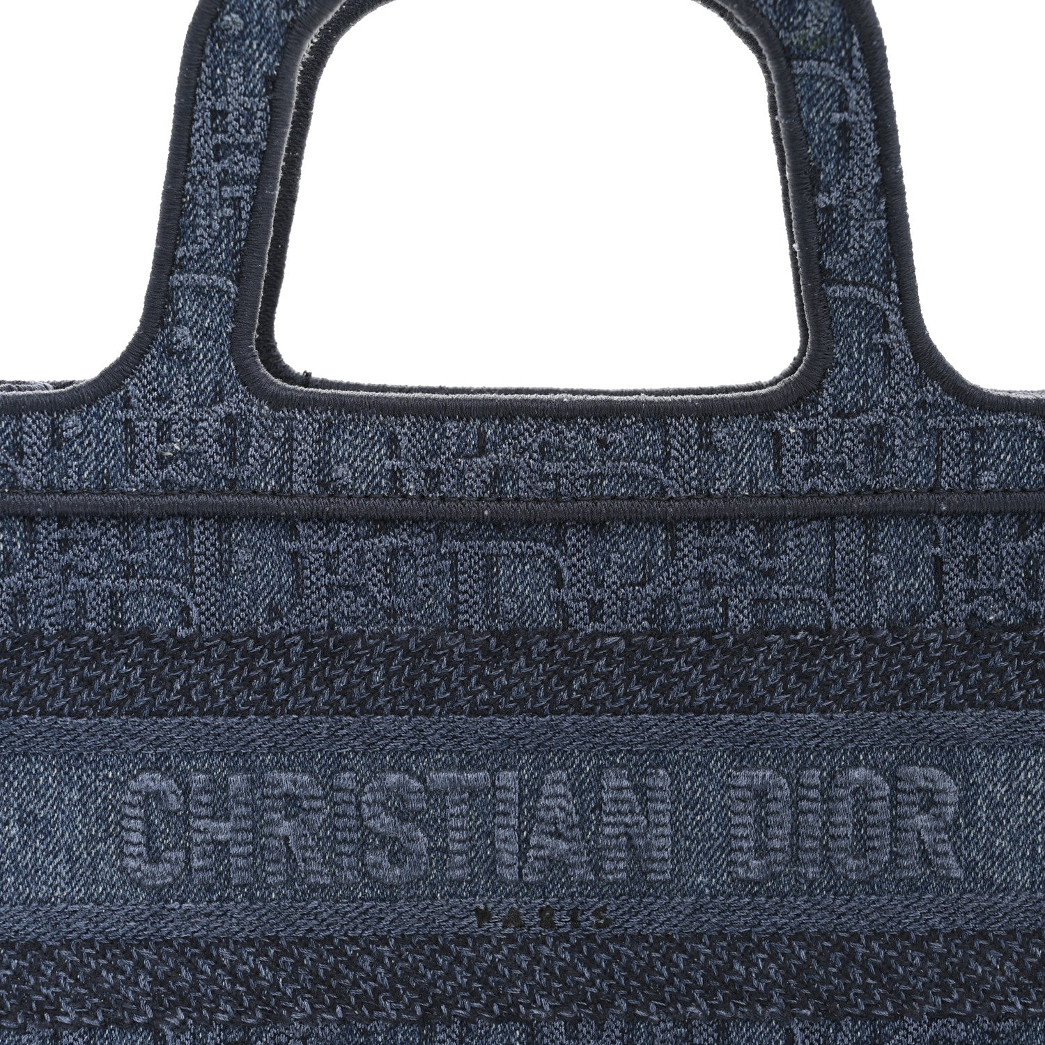 Oblique Denim Mini Book Tote Blue