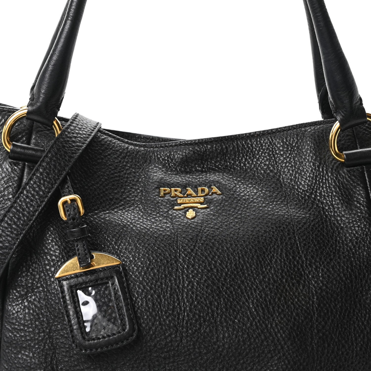Vitello Daino Shopping Tote Black