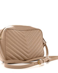 Calfskin Matelasse Monogram Lou Camera Bag Dark Beige