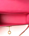 Shiny Alligator Horseshoe Mini Kelly Sellier 20 Rouge de Coeur Rose Mexico