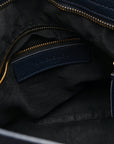 Chevre Gold Metallic Edge Hardware Town Bleu Nuit Dark Sea