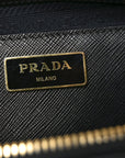 Saffiano Medium Galleria Double Zip Tote Black