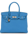 Togo Verso Birkin 30 Bleu Zanzibar Malachite