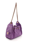 Suede Quilted Mini CHNL 25 Handbag Purple