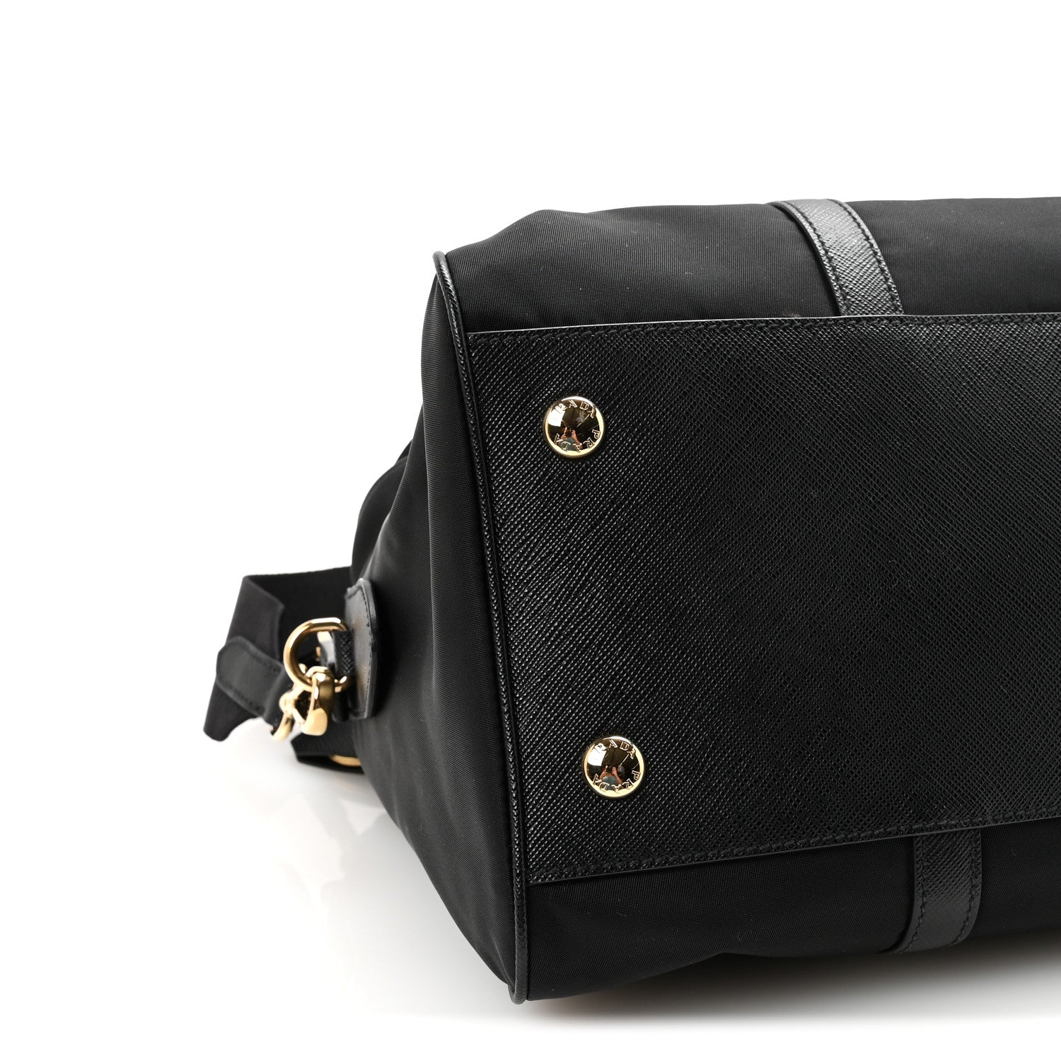 Re-Nylon Saffiano Medium Re-Edition 1978 Top Handle Bag Black
