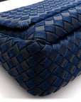 Denim Nappa Intrecciato Padded Messenger Abyss Indigo
