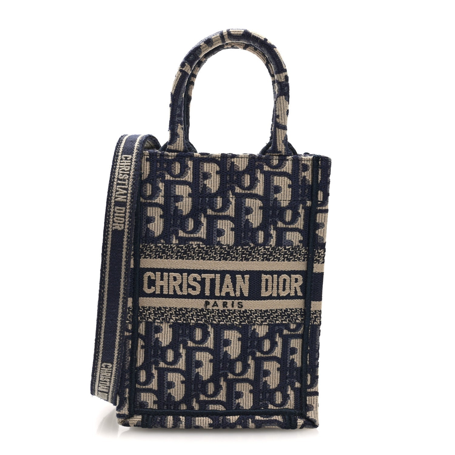 Oblique Mini Book Tote Phone Bag Blue