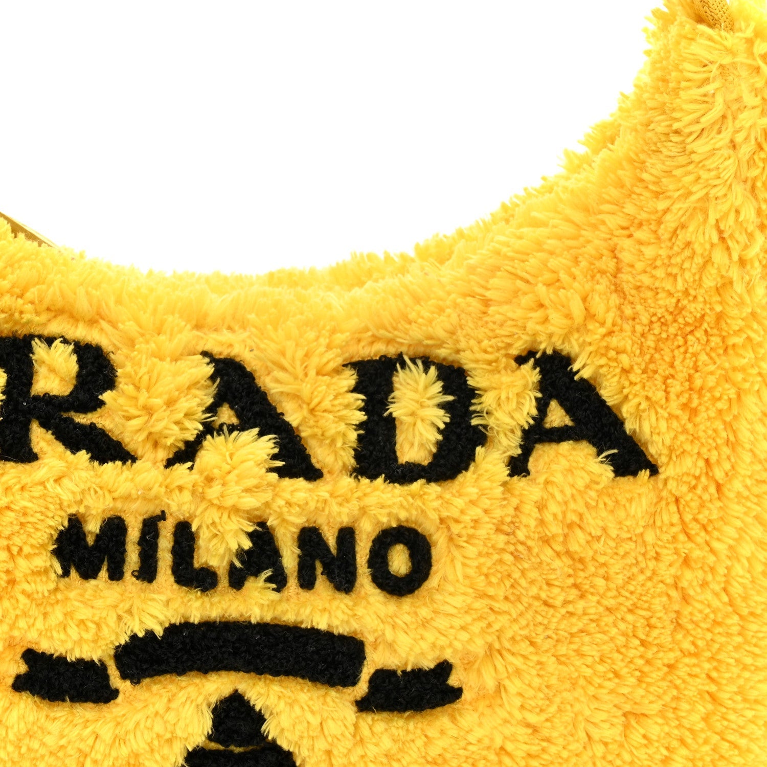 Terry Cloth Mini Re-Edition 2000 Bag Giallo Black