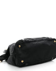 Saffiano Tessuto Nylon Shopping Tote Black