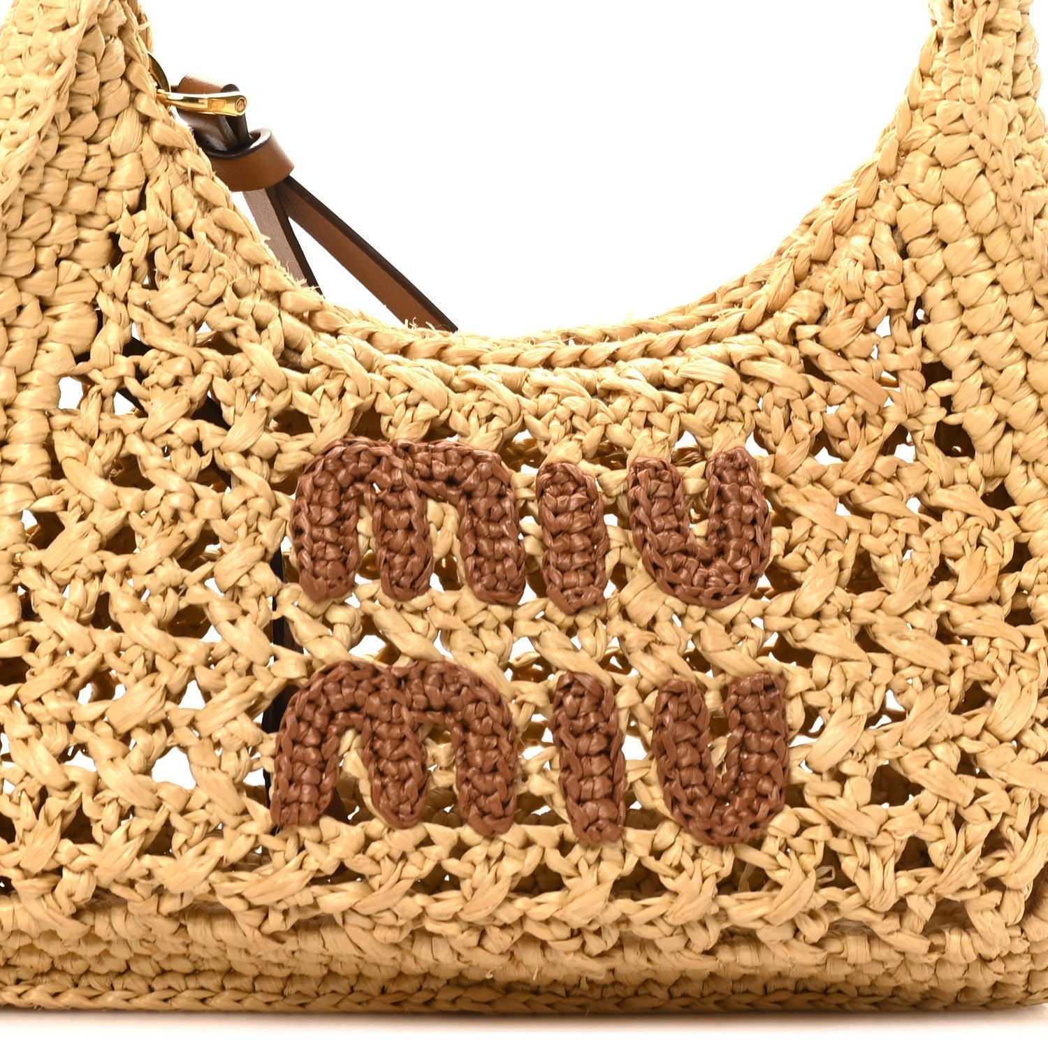 Fabric Crochet Wander Hobo Beige Khaki