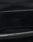 Calfskin Y Quilted Monogram Small Loulou Chain Satchel Black