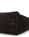 Corduroy Pouch Bag Ebony Baltic Blue
