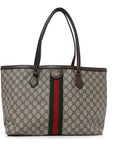 GG Supreme Monogram Medium Ophidia Shopping Tote Brown