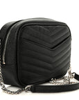 Grain De Poudre Matelasse Monogram Mini Lou Camera Bag Black
