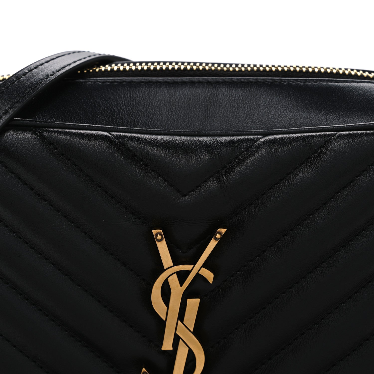 Calfskin Matelasse Monogram Lou Camera Bag Black