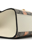 GG Supreme Monogram Berry Textured Dollar Calfskin Small Padlock Shoulder Bag Beige Ebony Light Copper Mystic White
