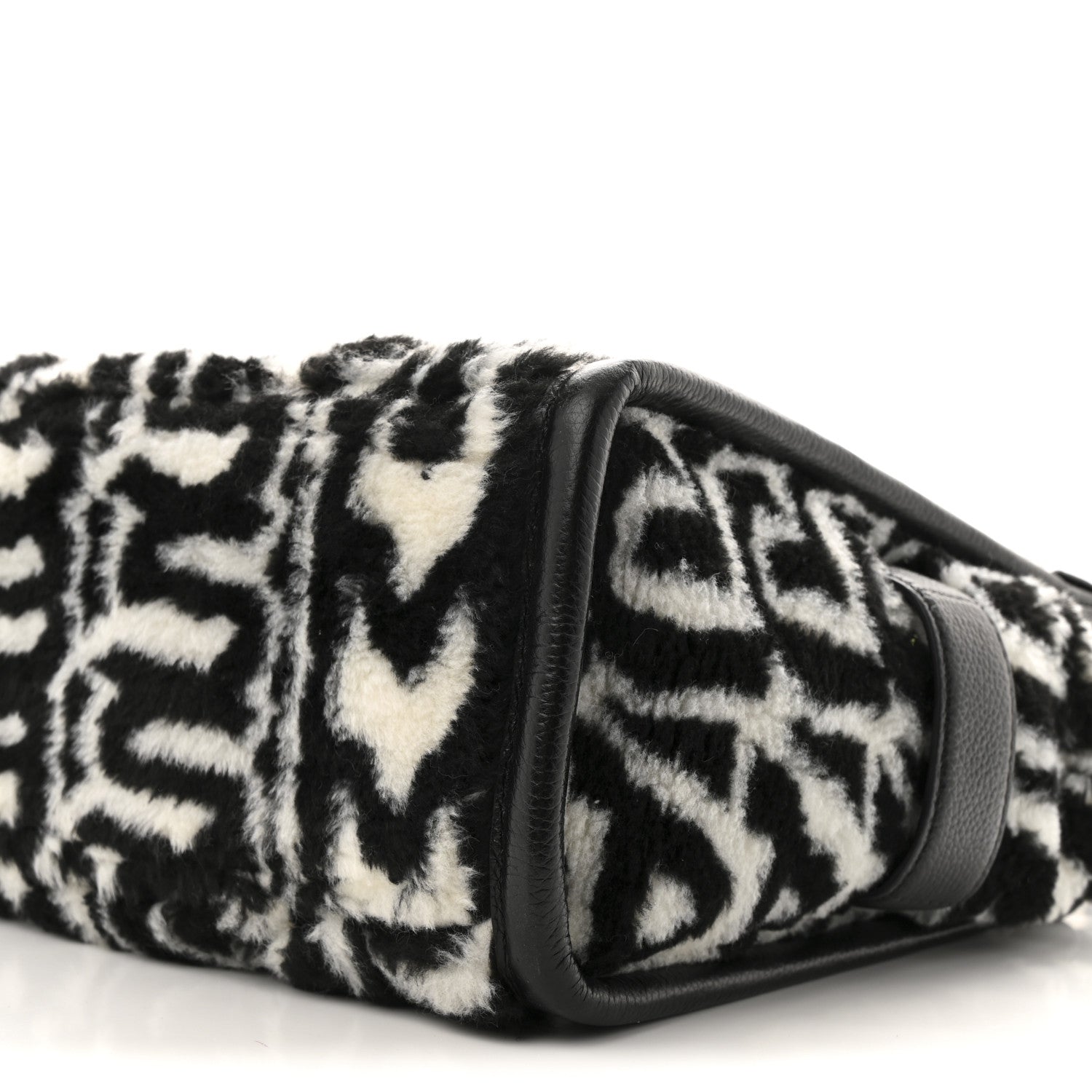 Polyester Cotton Oversized Monogram Medium Traveler Tote Bag Black Ivory