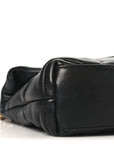Lambskin Quilted Toy Loulou Puffer Monogram Chain Satchel Black