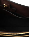 Grainy Calfskin Snakeskin Small Milton Satchel  Brown Natural