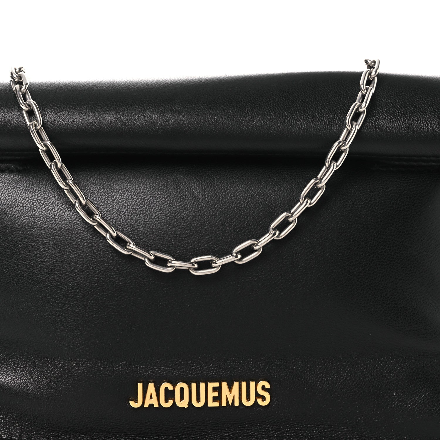 Smooth Calfskin La Pochette Rond Carre Black