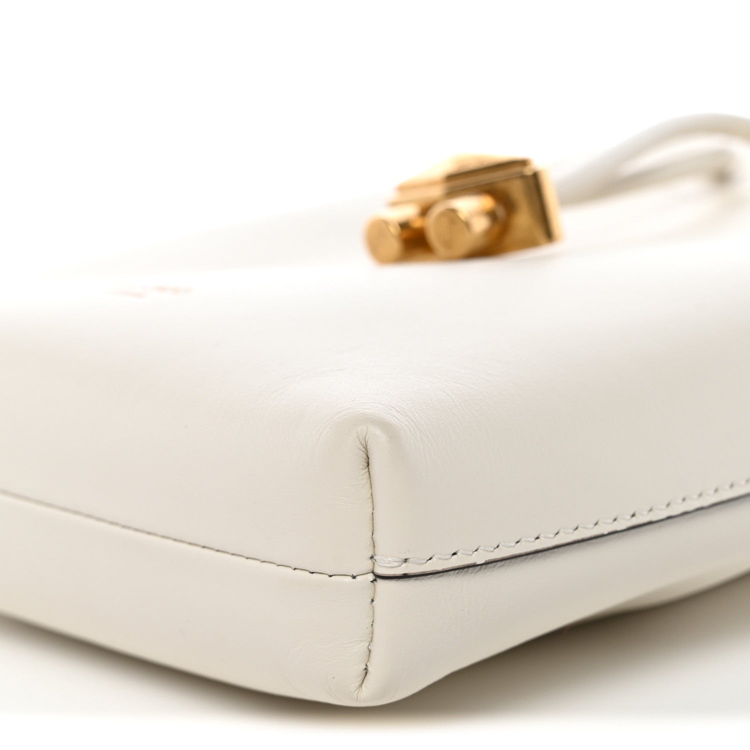 Soft Shiny Calfskin Mini Bon Bon N/S Bucket Bag Latte