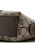 GG Supreme Monogram Textured Dollar Calfskin Web Small Ophidia Dome Shoulder Bag Beige Ebony New Acero