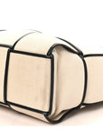 Canvas Maxi Intrecciato Large Arco Tote Beige Black