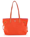 Tessuto Nylon Saffiano Tote Papaya Ibisco
