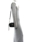 Calfskin Matelasse Mini GG Marmont Chain Shoulder Bag Black