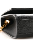 Calfskin Crocodile Embossed Small Classic Monogram Kate Tassel Satchel Black
