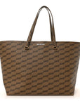 Coated Canvas BB Monogram Large Signature East West Shopper Bag Beige Brown