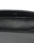 Lambskin Chevron Quilted Mini Rectangular Flap Black
