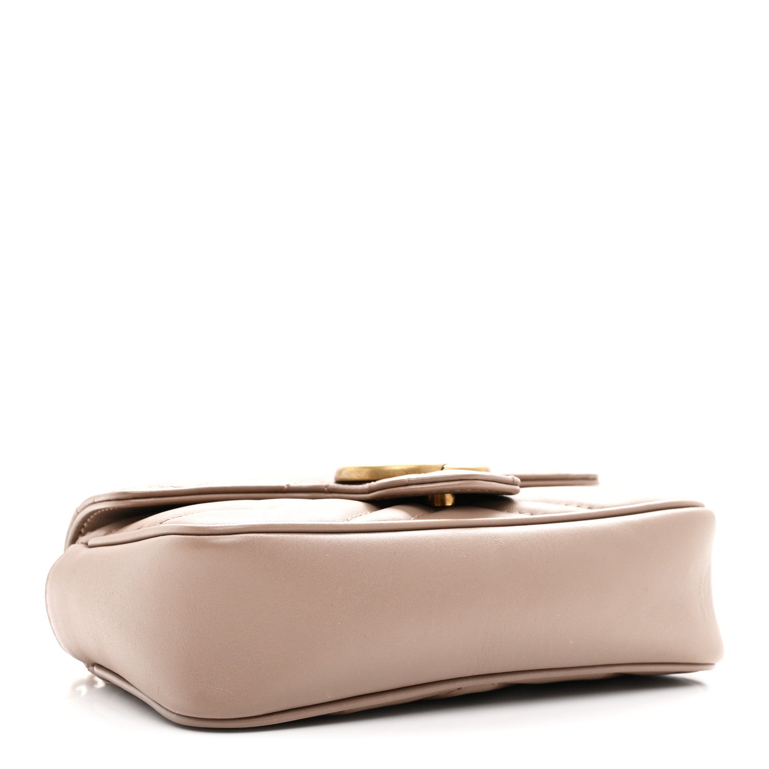 Calfskin Matelasse Super Mini GG Marmont Shoulder Bag Porcelain Rose