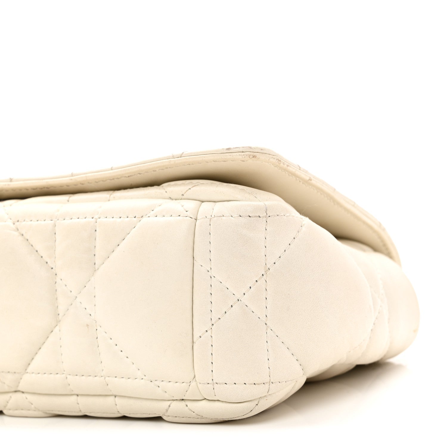 Lambskin Macrocannage Small D1OR Caro Bag Ivory