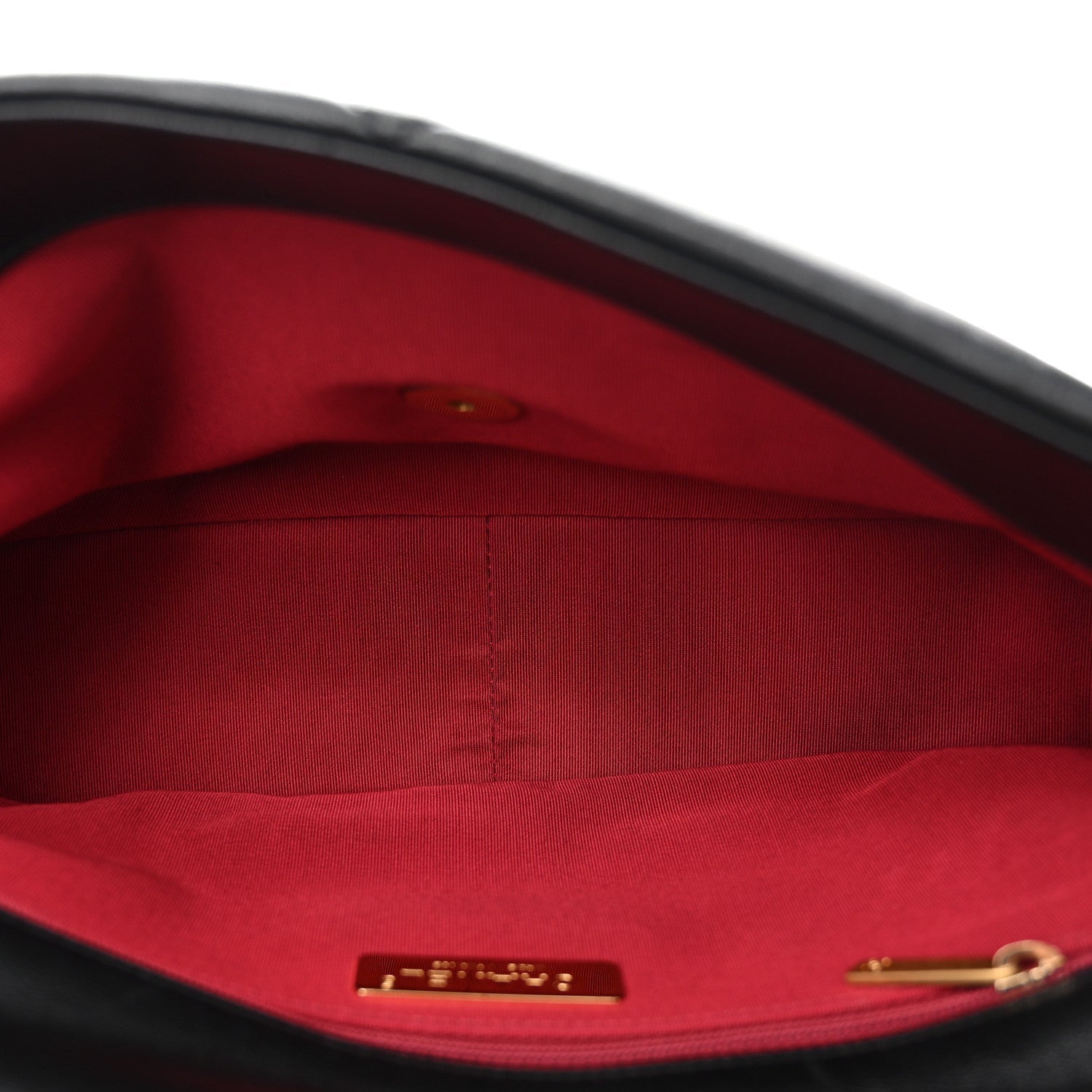 Shiny Goatskin Quilted Large CHNL 19 Flap Black