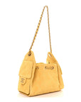 Suede Quilted Mini CHNL 25 Handbag Yellow