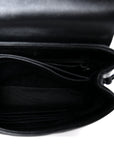 Calfskin Y Quilted Monogram Monochrome Toy Loulou Crossbody Bag Black