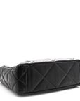 Lambskin Quilted CHNL 19 East West Shopping Bag Black
