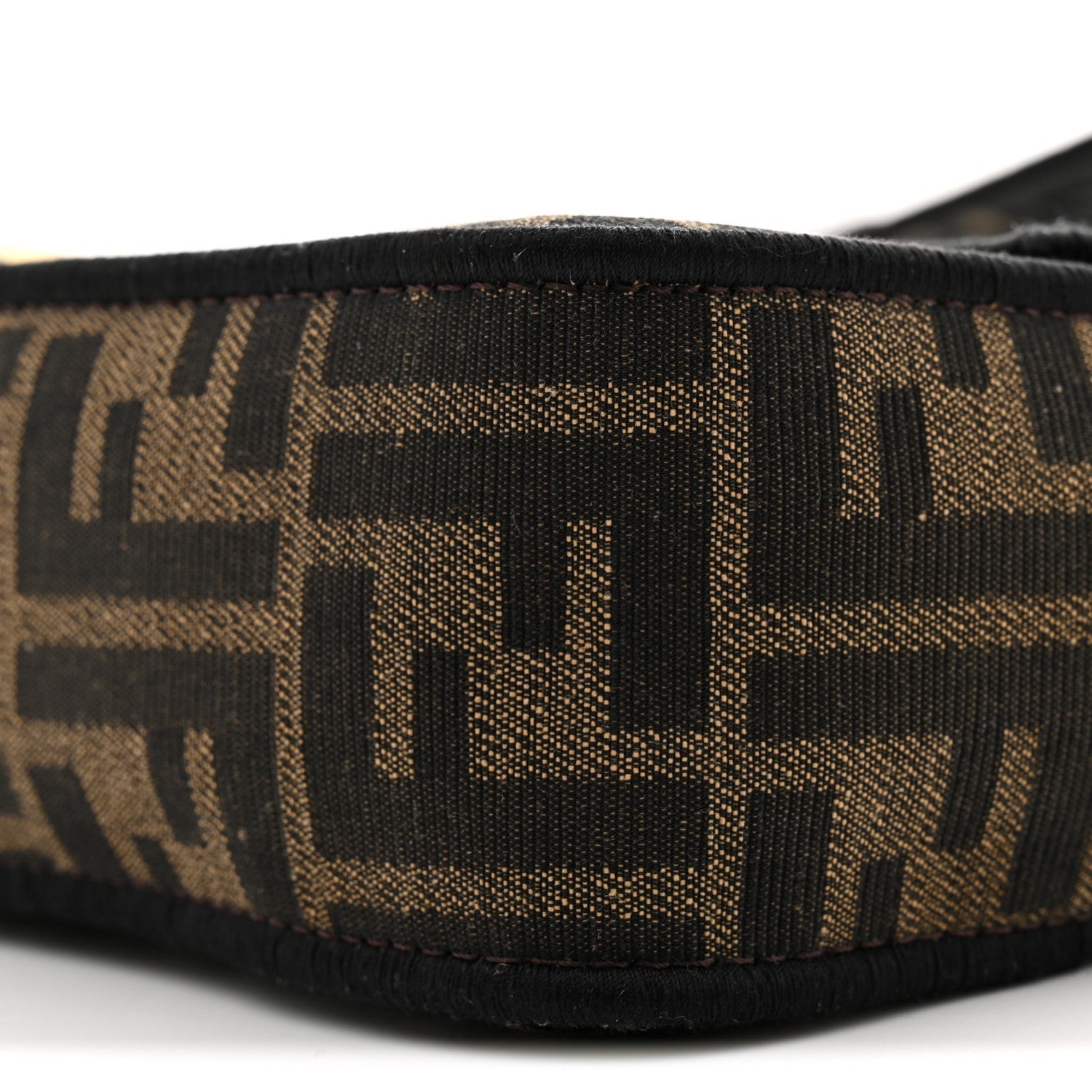 Fabric Jacquard FF 1974 Medium Baguette Tobacco Moro Black