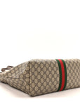 GG Supreme Monogram Medium Ophidia Shopping Tote Brown