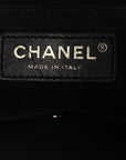Lambskin Quilted Drawstring Bag Black