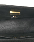 Lambskin Quilted Mini Rectangular Flap Black